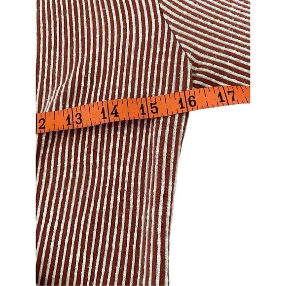 Caution To The Wind Striped Boho Wrap Style Blouse V-Neck Bohemian - Picture 9 of 10